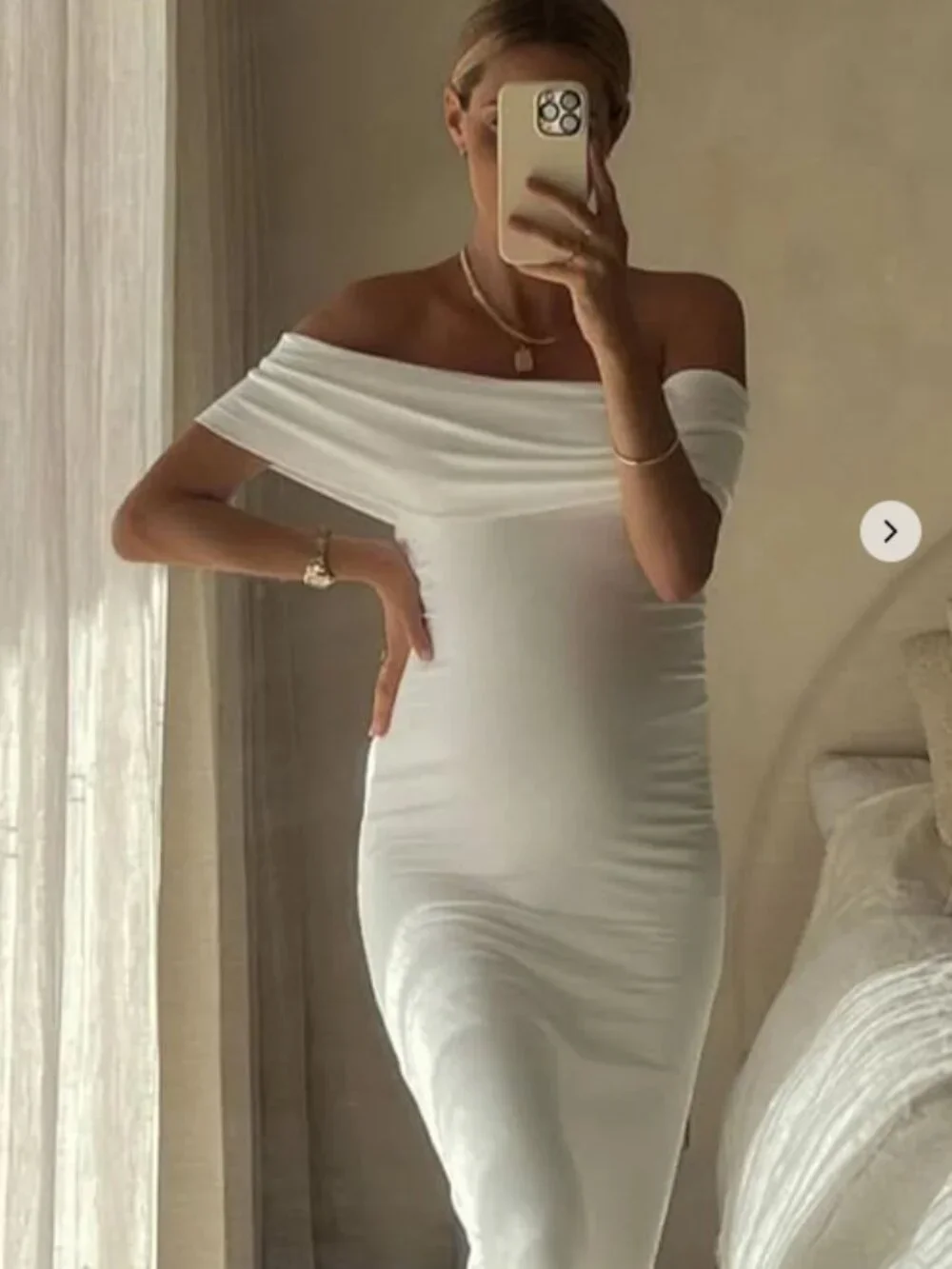 Bumpsuit The Bianca Maternity Dress, Ivory